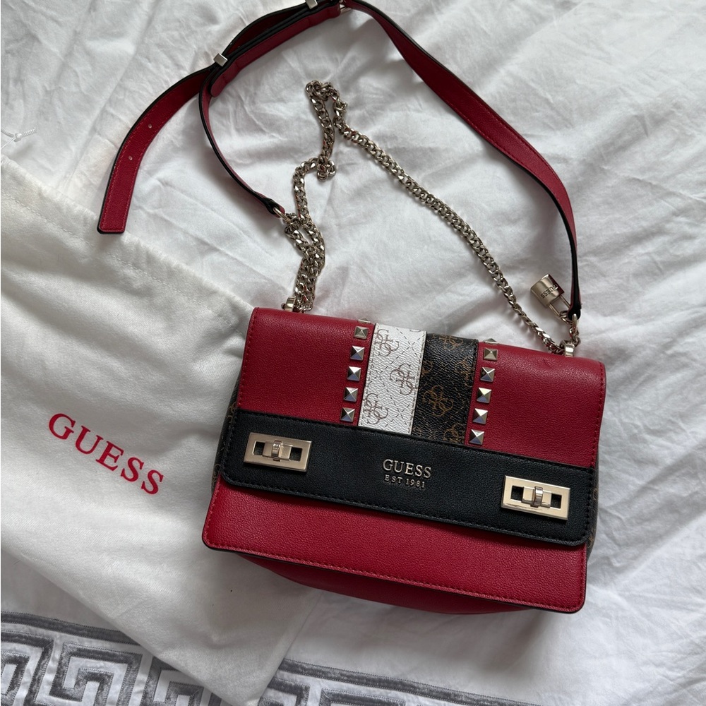 GUESS Red and Black Women's Bag